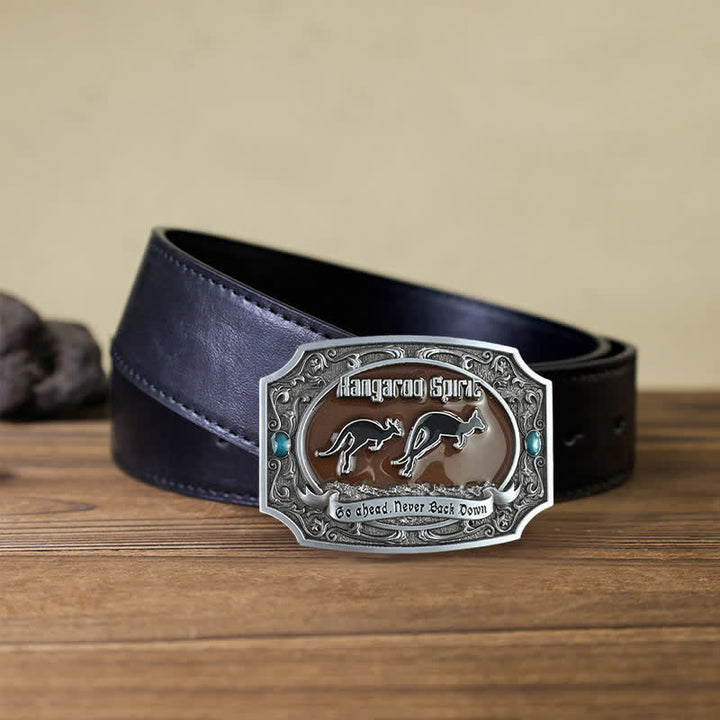 Herrengürtel DIY Känguru Western Wildlife Schnalle Ledergürtel