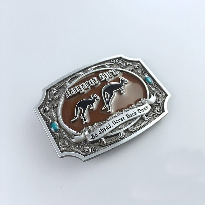 Herrengürtel DIY Känguru Western Wildlife Schnalle Ledergürtel