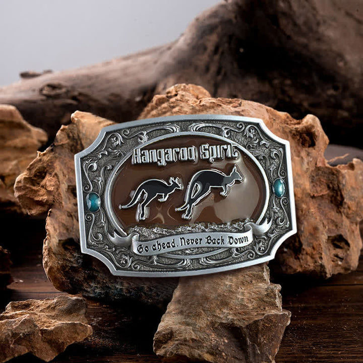 Herrengürtel DIY Känguru Western Wildlife Schnalle Ledergürtel