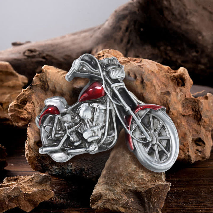 Männer DIY Cooler Motorrad-Schnallen-Gürtel aus Leder