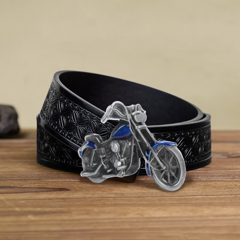 Männer DIY Cooler Motorrad-Schnallen-Gürtel aus Leder
