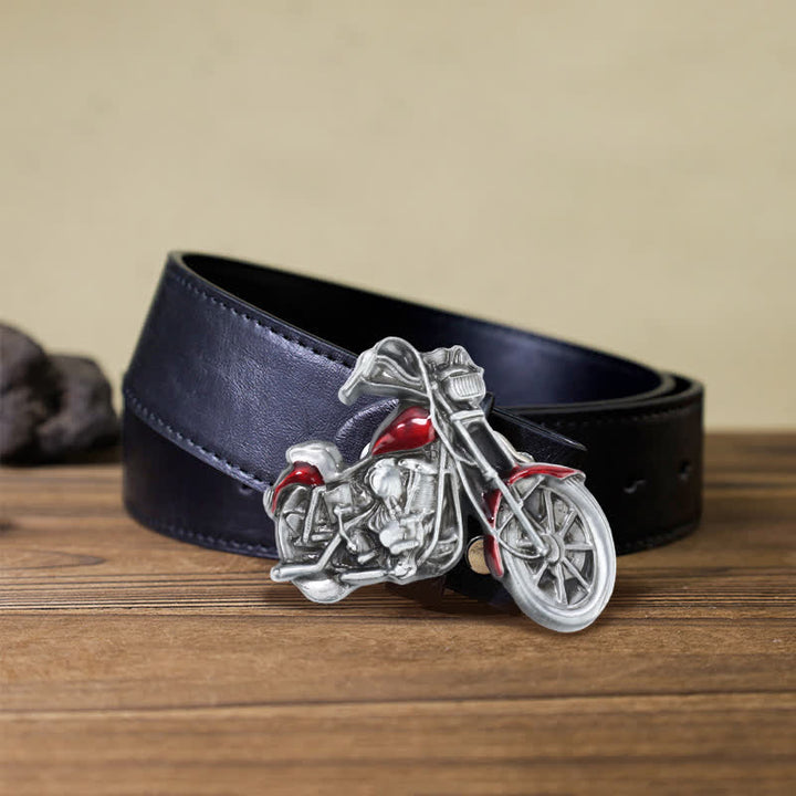 Männer DIY Cooler Motorrad-Schnallen-Gürtel aus Leder