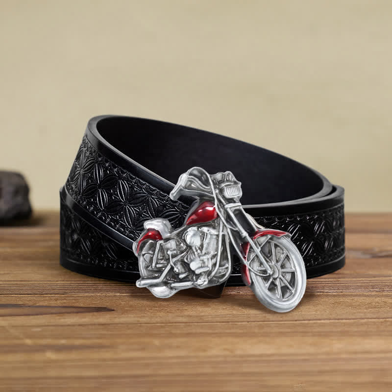 Männer DIY Cooler Motorrad-Schnallen-Gürtel aus Leder