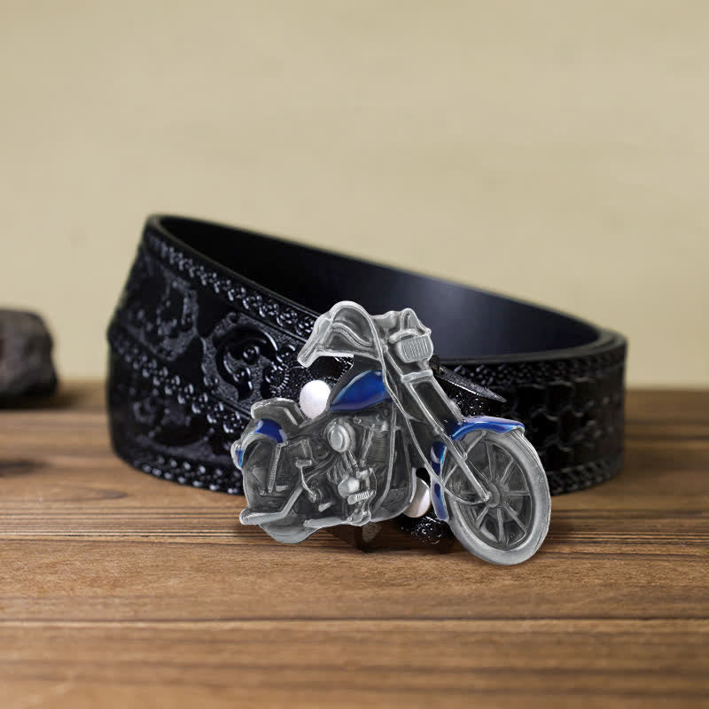 Männer DIY Cooler Motorrad-Schnallen-Gürtel aus Leder