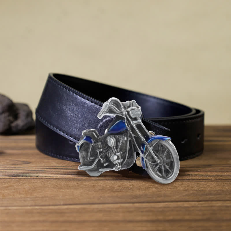 Männer DIY Cooler Motorrad-Schnallen-Gürtel aus Leder