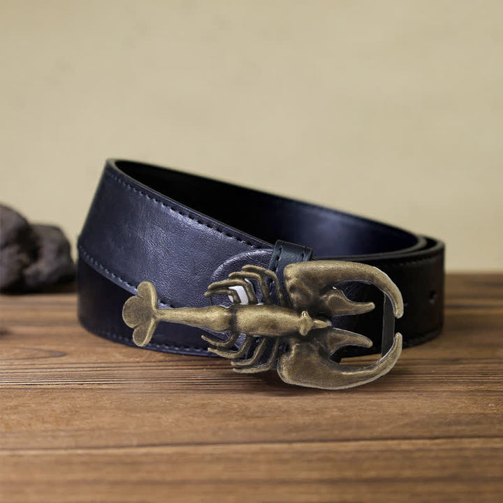 Herren DIY Tier Mini Skorpion Schnallen Leder Gürtel
