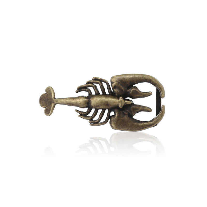 Herren DIY Tier Mini Skorpion Schnallen Leder Gürtel
