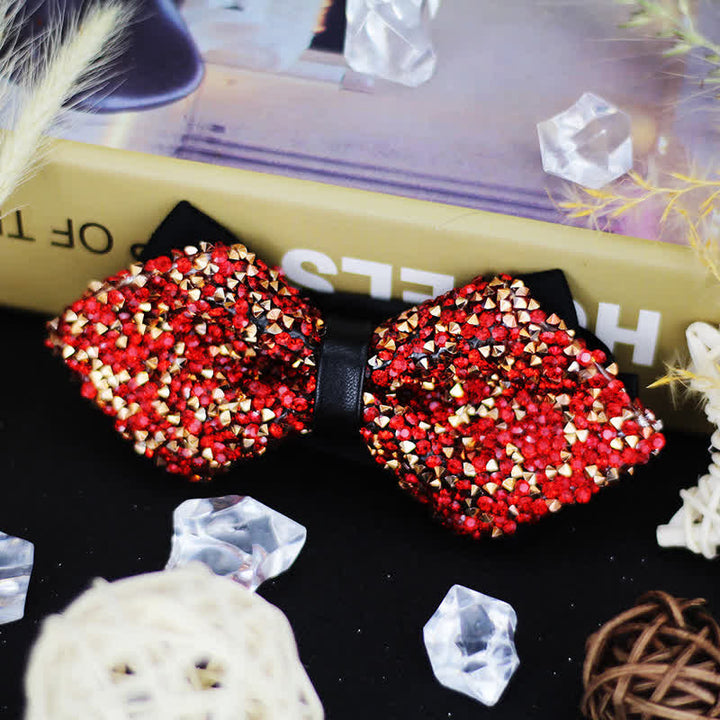 Sparkle Strass Doppelbeschichtete Spitzfliege für Herren