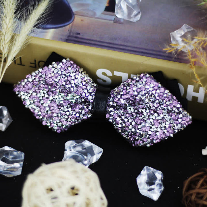 Sparkle Strass Doppelbeschichtete Spitzfliege für Herren