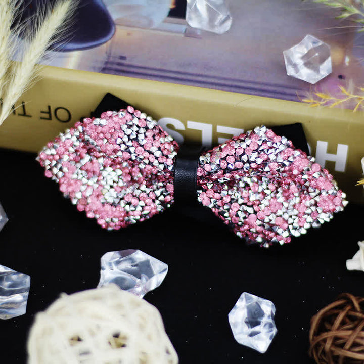 Sparkle Strass Doppelbeschichtete Spitzfliege für Herren