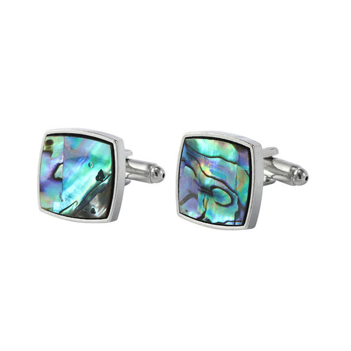 Farbige Hemd-Manschettenknöpfe aus Paua-Muscheln für Männer - Stil #6 - image 12