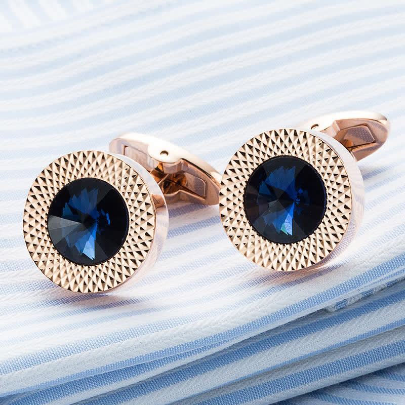 Verlockende Herren Manschettenknöpfe mit Edelstein und Kristall - image 4