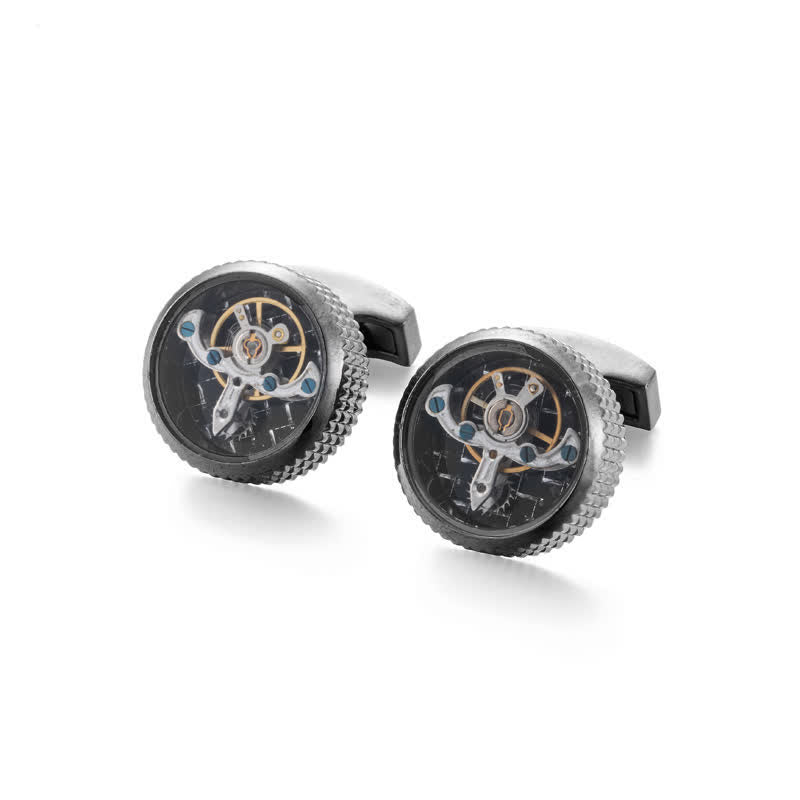 Herren Tourbillon Mechanische Uhr Manschettenknöpfe - image 4