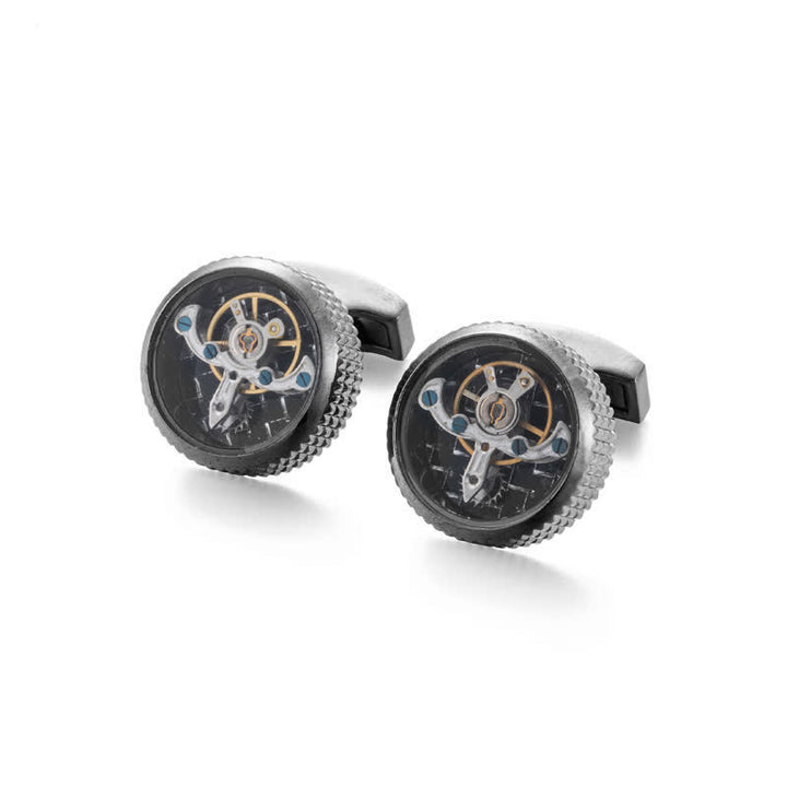 Herren Tourbillon Mechanische Uhr Manschettenknöpfe - image 4