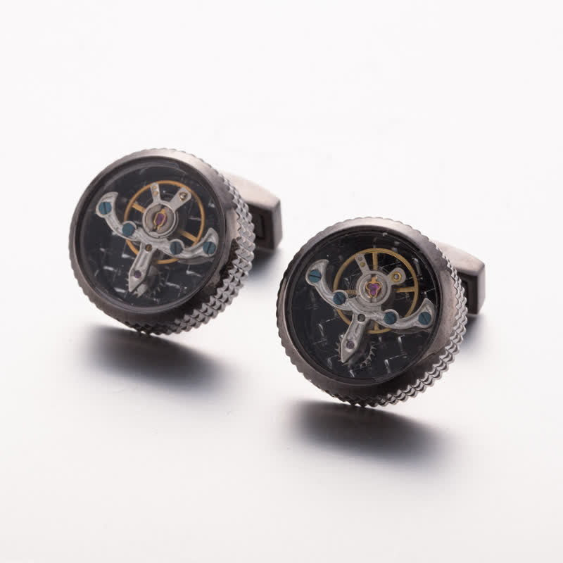 Herren Tourbillon Mechanische Uhr Manschettenknöpfe - image 4