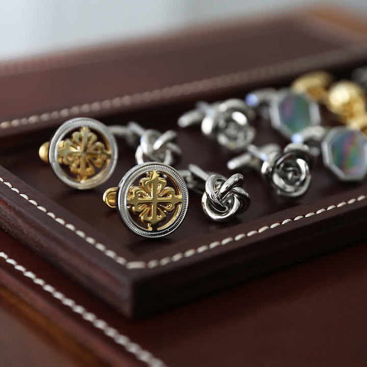Luxuriöse einfache Gentleman-Hemd-Manschettenknöpfe für Herren - image 0