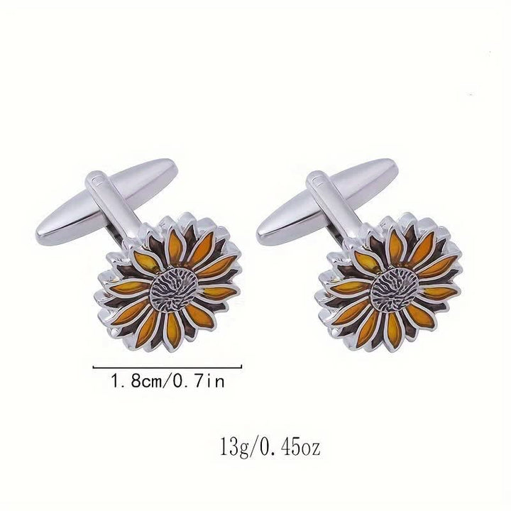 Manschettenknöpfe mit Sonnenblume für Herren - image 6