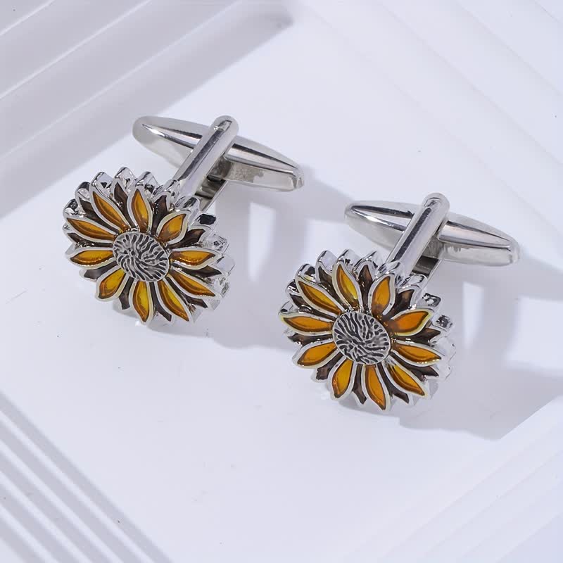 Manschettenknöpfe mit Sonnenblume für Herren - image 5