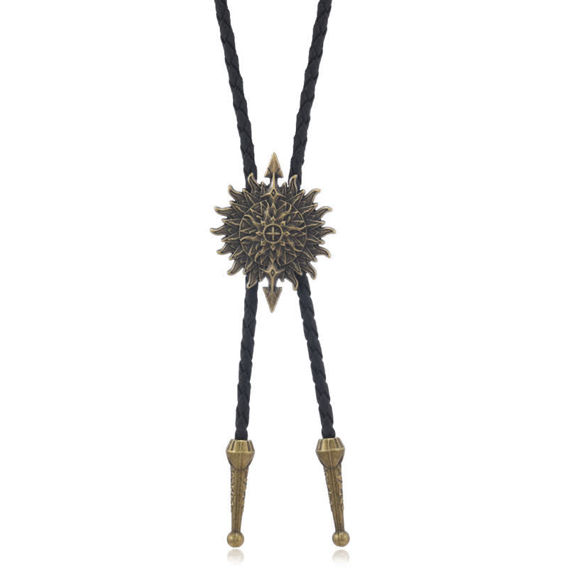Vintage-Sonnenblumenpfeil-Design-Bolo-Krawatte