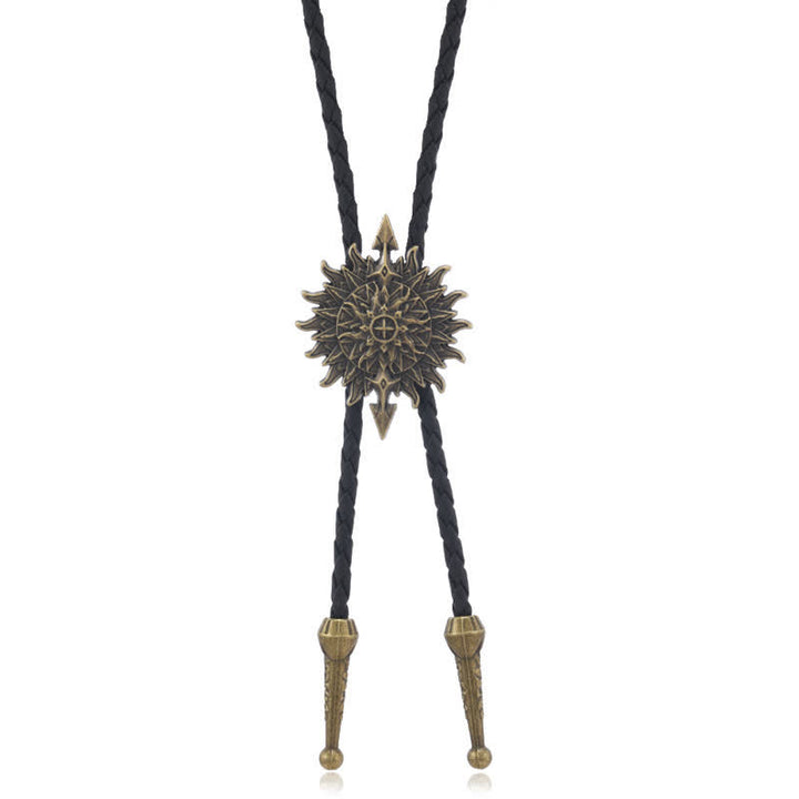 Vintage-Sonnenblumenpfeil-Design-Bolo-Krawatte