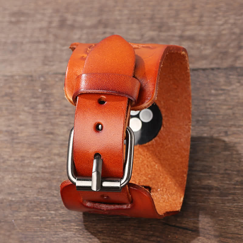 Punk Relief Wolf Armband Lederuhrband - image 7