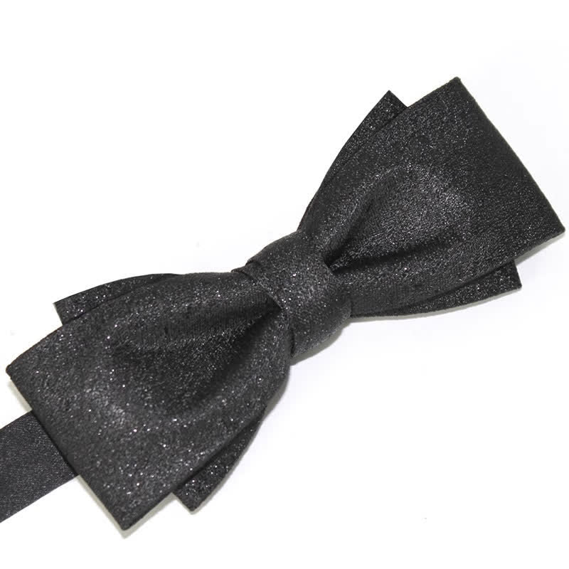 Elegante schwarze Fliege mit dezentem Glanz für Männer