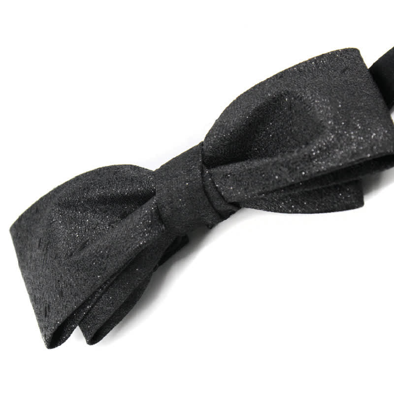 Elegante schwarze Fliege mit dezentem Glanz für Männer