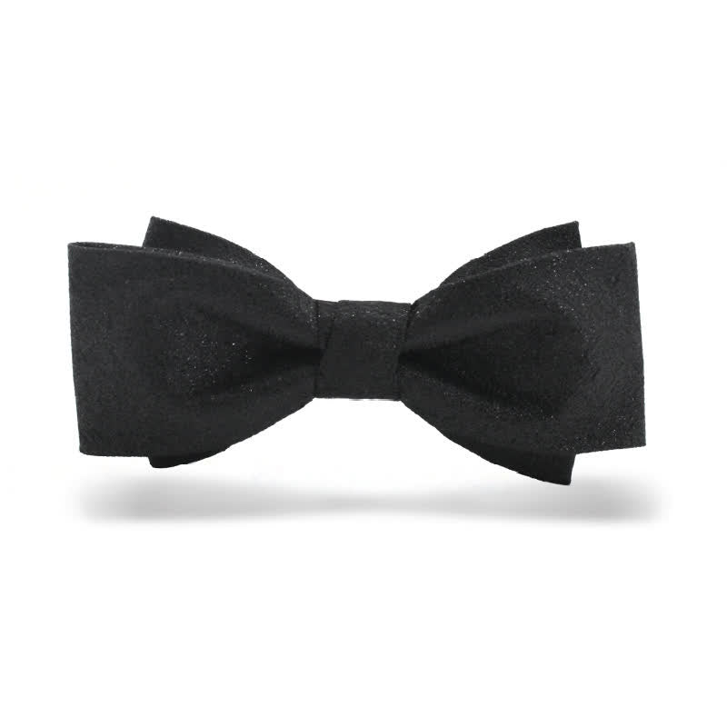 Elegante schwarze Fliege mit dezentem Glanz für Männer