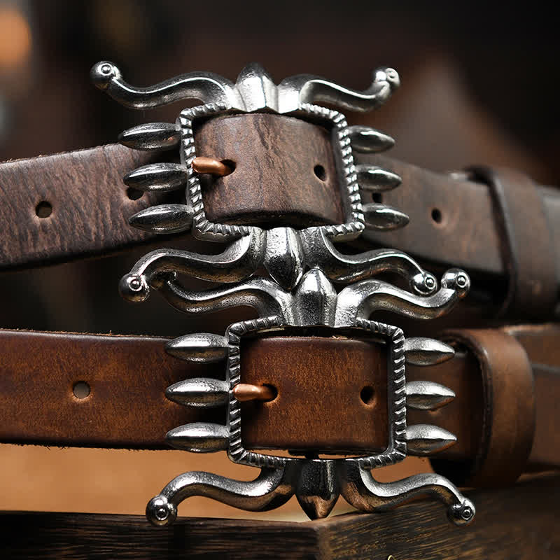 Männer Punk Trendig Cooler Oktopus Schnalle Ledergürtel