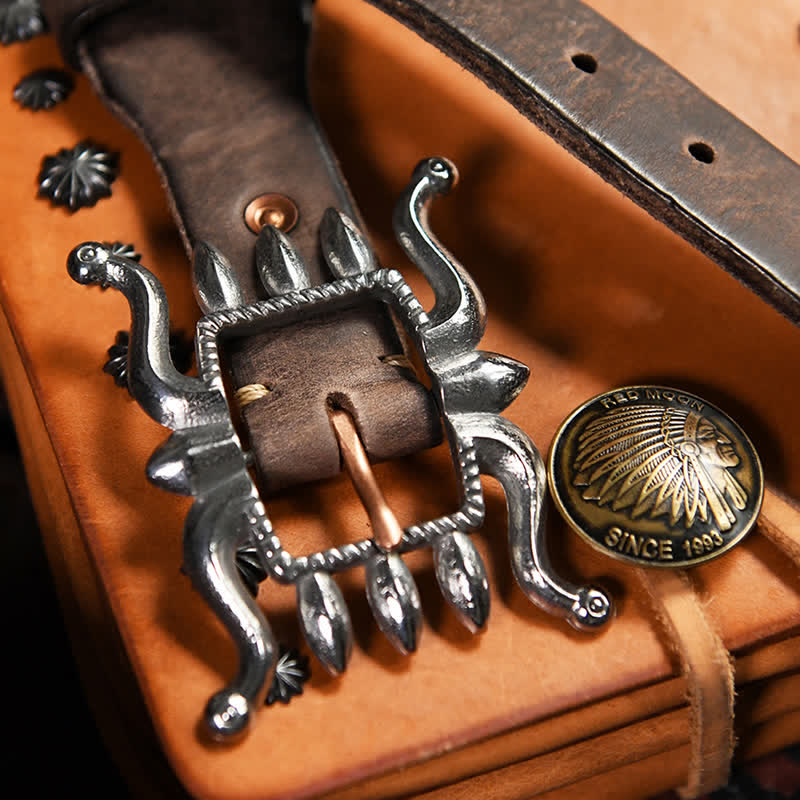 Männer Punk Trendig Cooler Oktopus Schnalle Ledergürtel