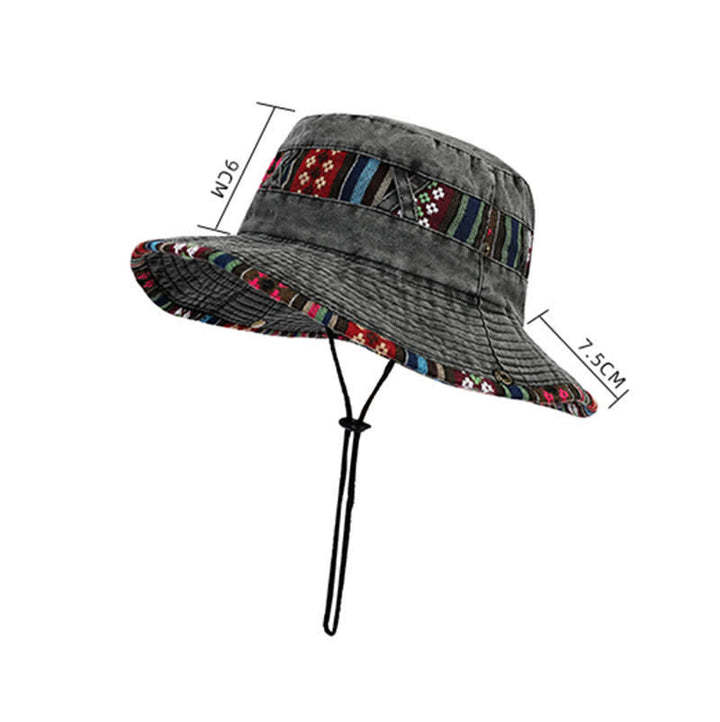 Unisex Boho Geometrischer Floraler Anglerhut
