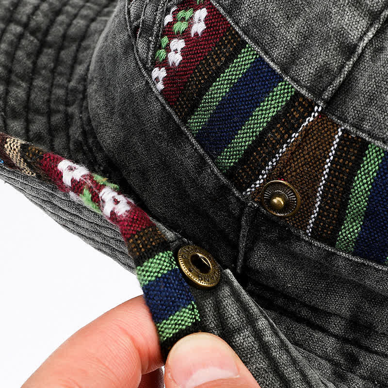 Unisex Boho Geometrischer Floraler Anglerhut