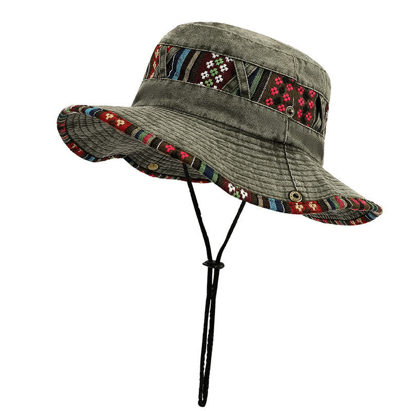 Unisex Boho Geometrischer Floraler Anglerhut