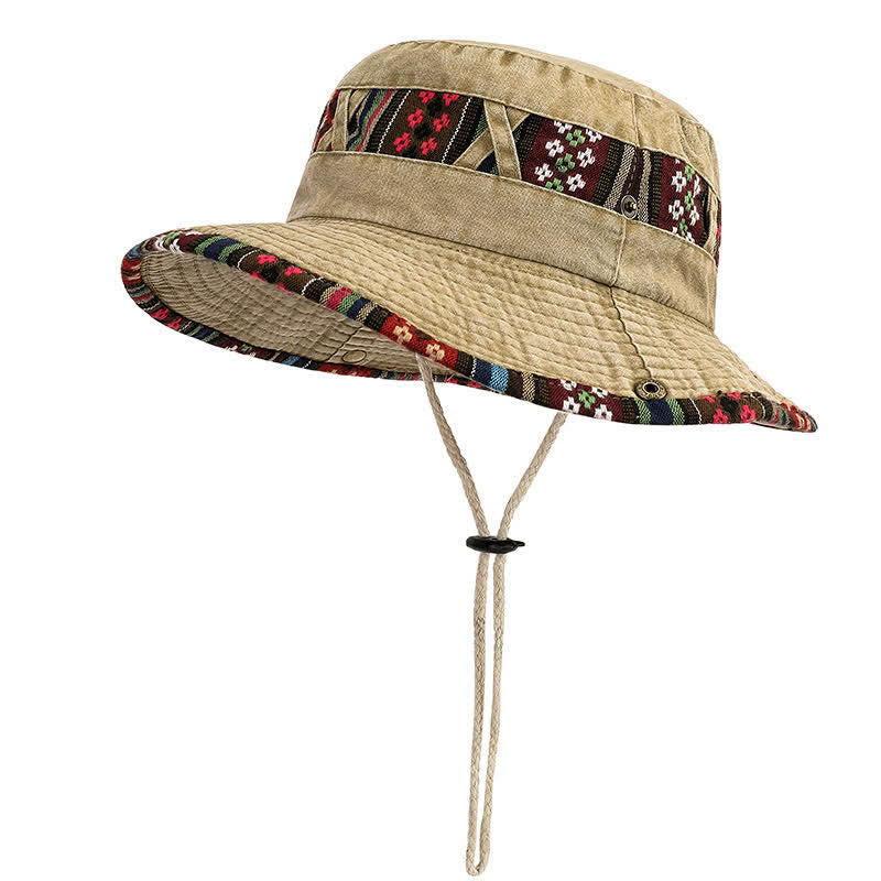 Unisex Boho Geometrischer Floraler Anglerhut