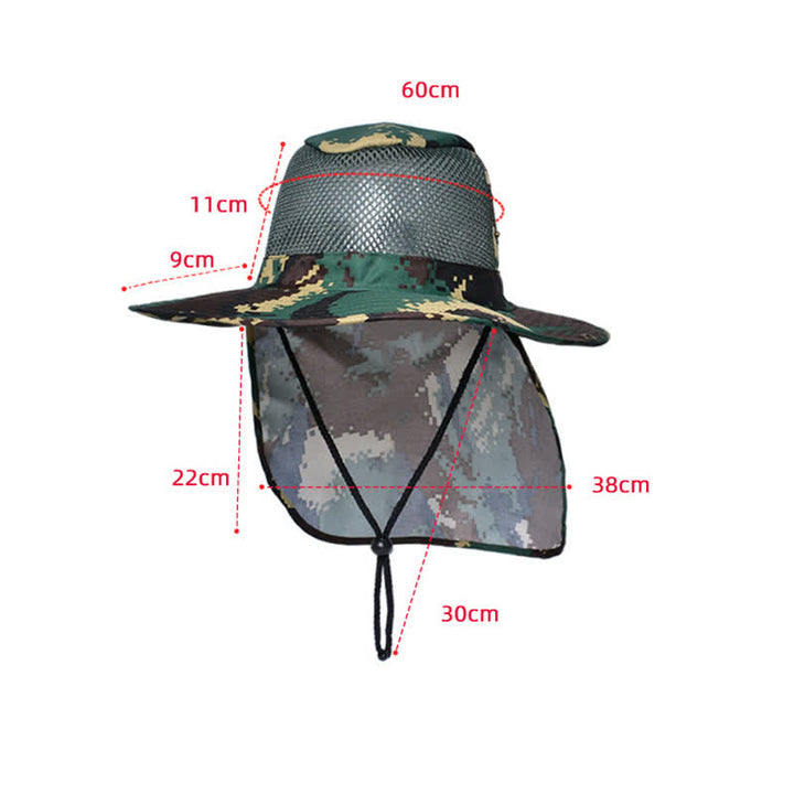 Herren Tarnnetz Design Sonnenhut