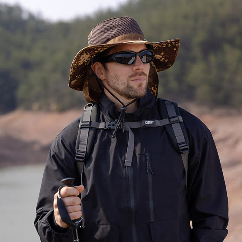 Herren Tarnnetz Design Sonnenhut