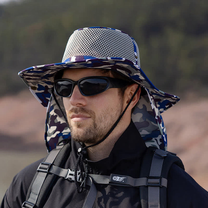 Herren Tarnnetz Design Sonnenhut