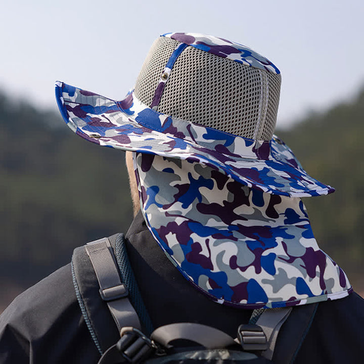 Herren Tarnnetz Design Sonnenhut