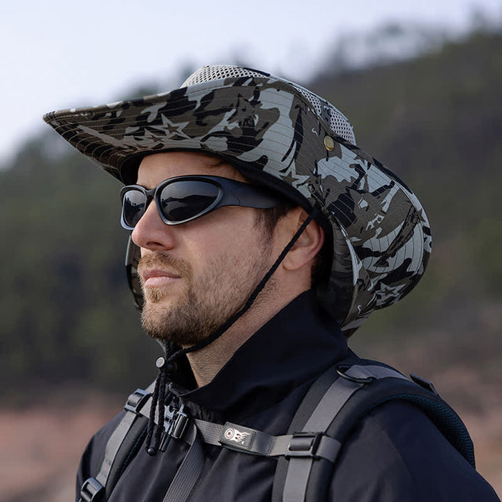 Herren Tarnnetz Design Sonnenhut
