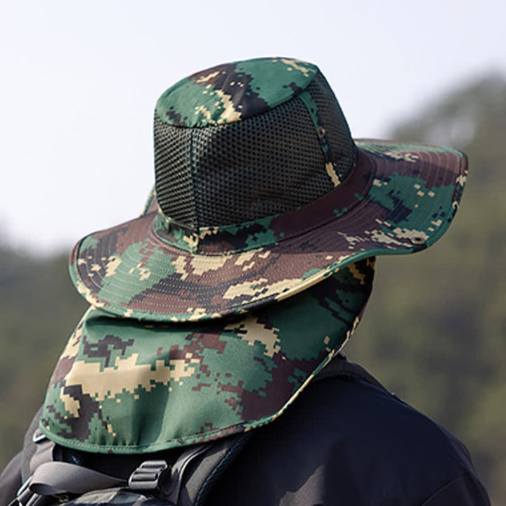 Herren Tarnnetz Design Sonnenhut
