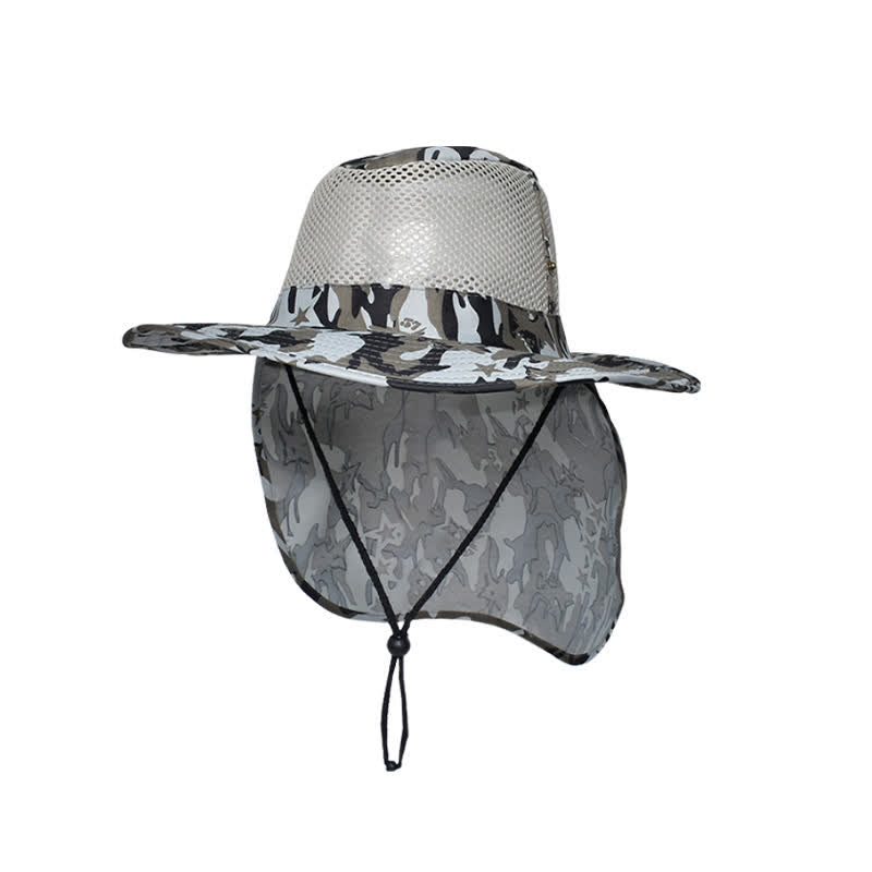 Herren Tarnnetz Design Sonnenhut