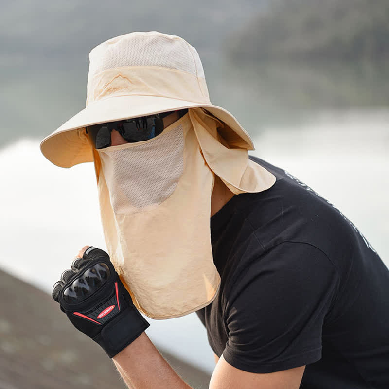 Männer Wanderhut mit abnehmbarer Gesichtsmaske