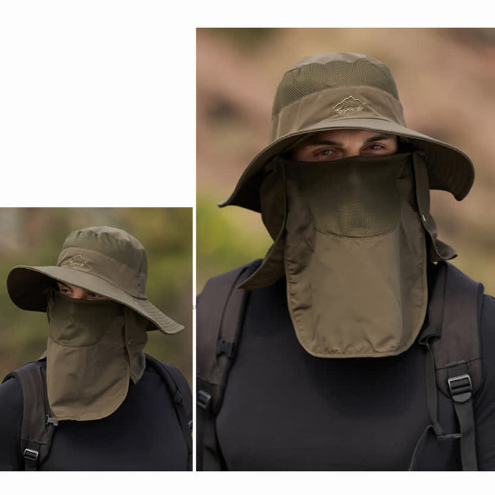 Männer Wanderhut mit abnehmbarer Gesichtsmaske
