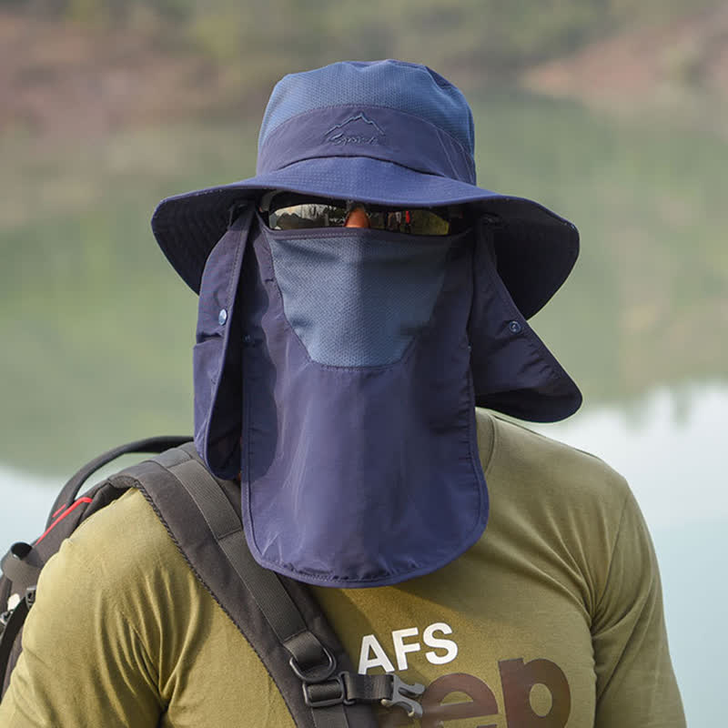Männer Wanderhut mit abnehmbarer Gesichtsmaske