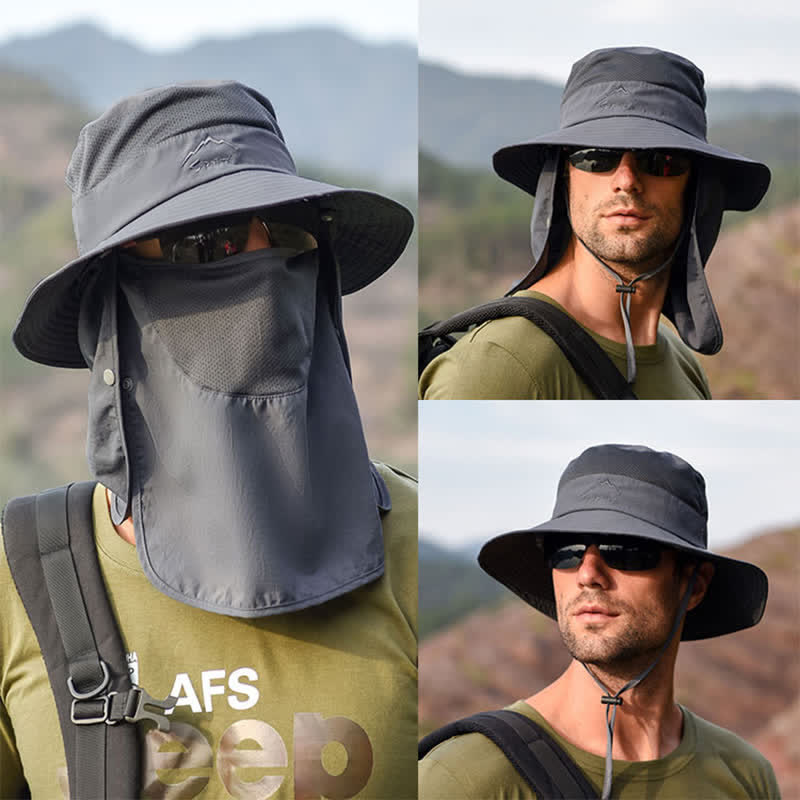 Männer Wanderhut mit abnehmbarer Gesichtsmaske