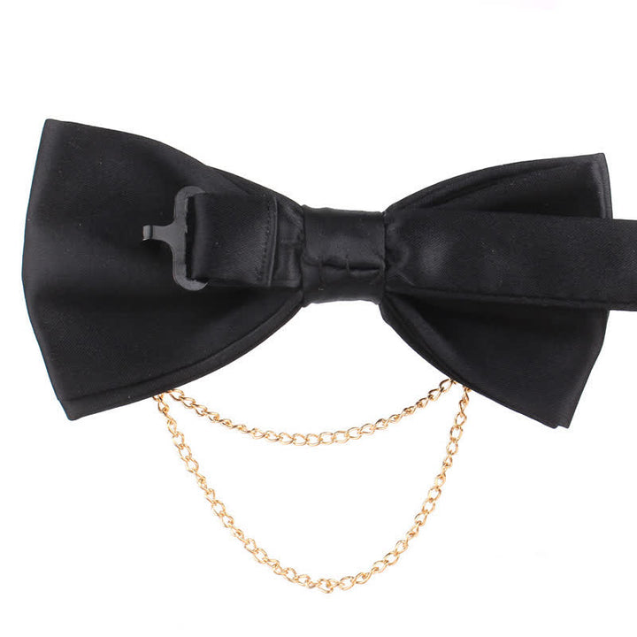 Elegante Herrenfliege mit Rosé-Gold-Kettenverzierung