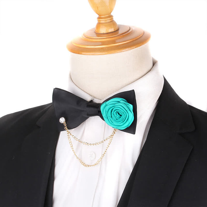 Elegante Herrenfliege mit Rosé-Gold-Kettenverzierung