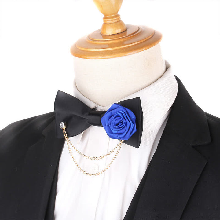 Elegante Herrenfliege mit Rosé-Gold-Kettenverzierung
