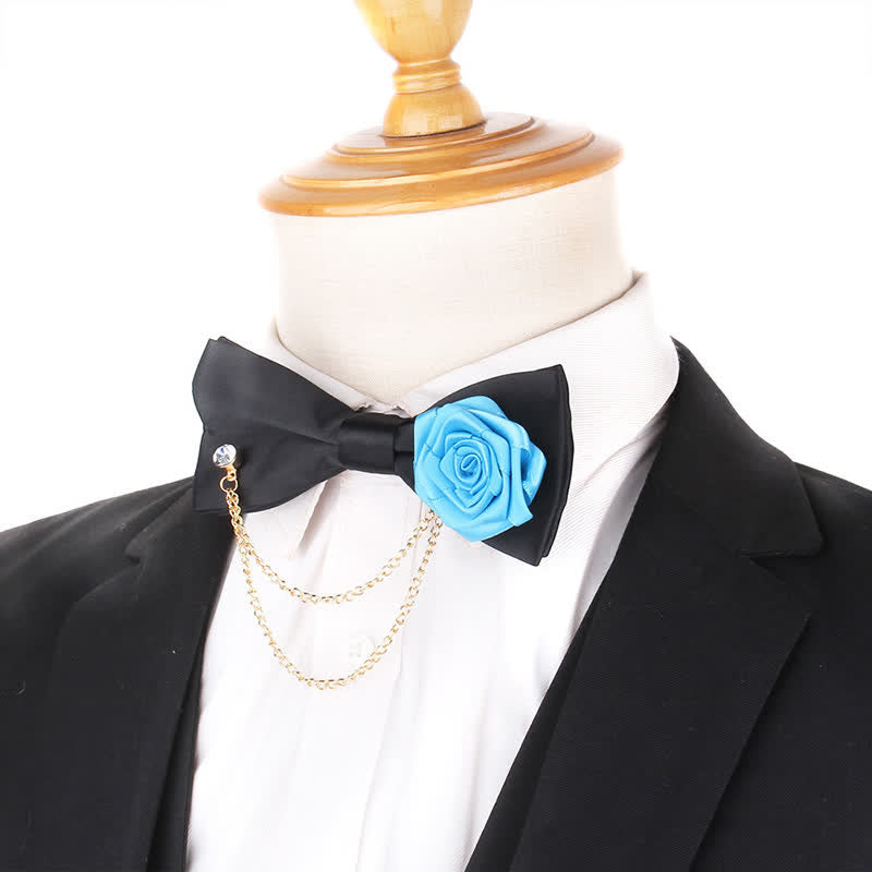 Elegante Herrenfliege mit Rosé-Gold-Kettenverzierung