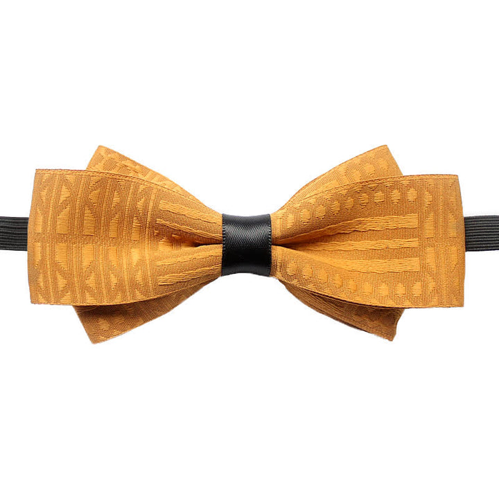 3 Stück Herren Elegantes Vintage Dunkle Linien Fliege Set